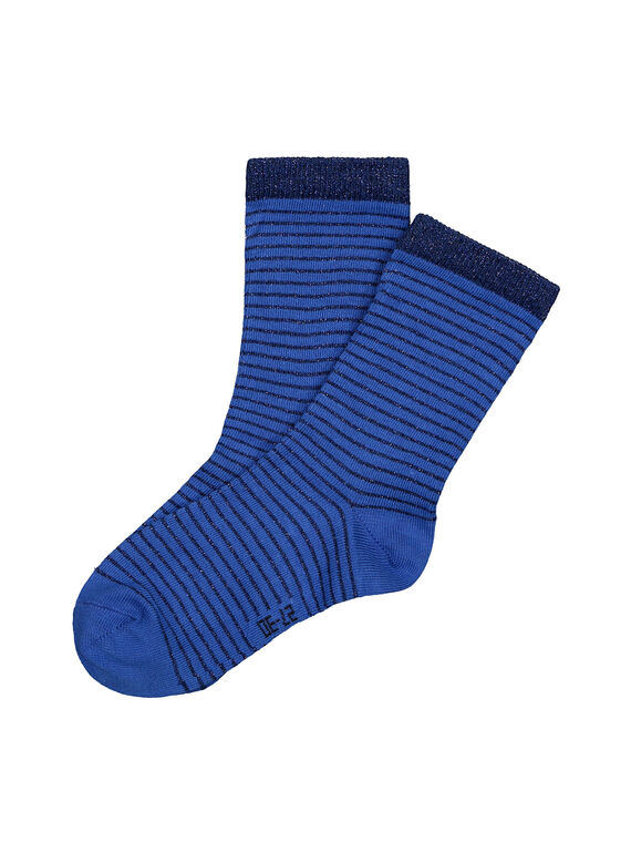 Calcetines de altura media de rayas para niña FYAJOCHO3B / 19SI0133SOQ703