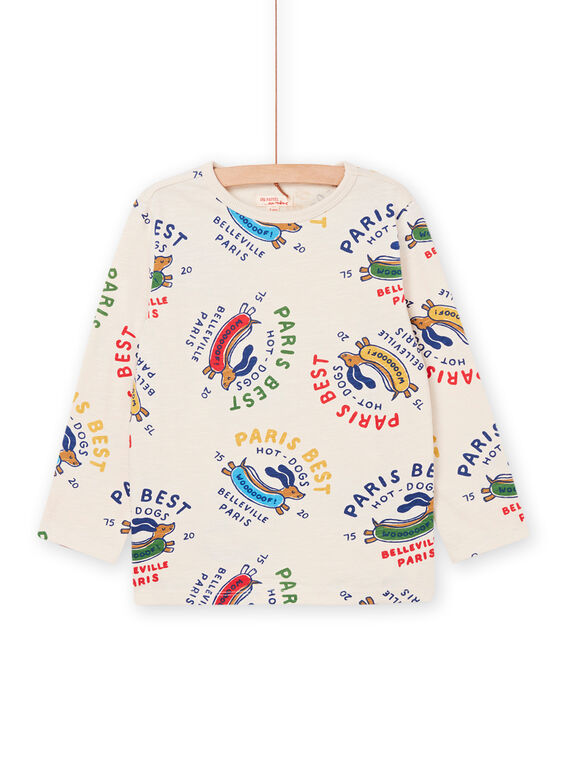 Camiseta de manga larga con estampado de perrito caliente POMUTEE1 / 22W902R4TML007