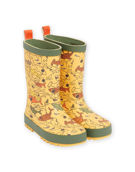 Botas de agua de fantasía con estampado de tiburón para niño NOPLUISHARK / 22KK3661D0C400