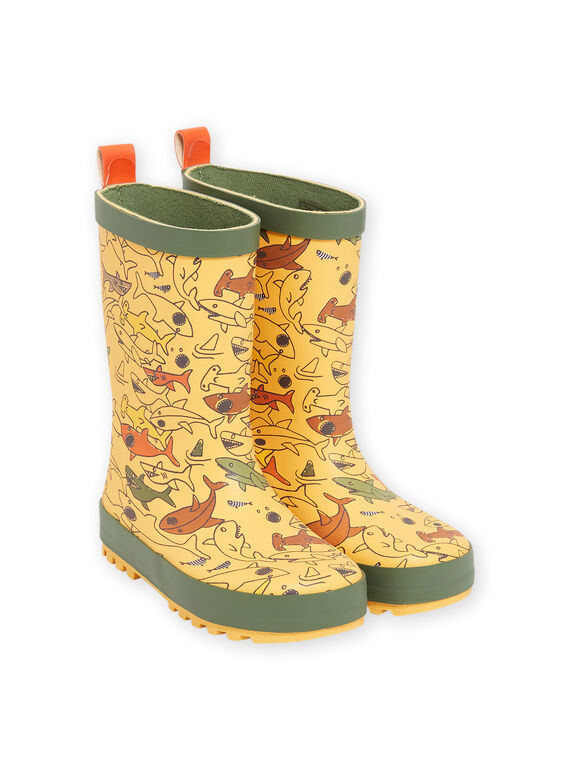 Botas de agua de fantasía con estampado de tiburón para niño NOPLUISHARK / 22KK3661D0C400