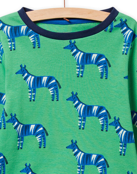 Pijama verdes con estampado de cebra para niño NEGOPYJZEB / 22SH12E5PYJ607