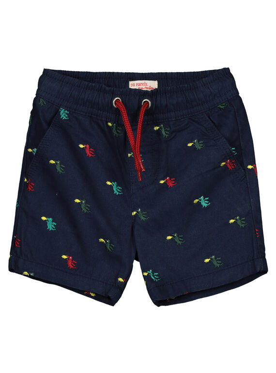 Bermudas Azul marino de sarga bordada GOVEBER2 / 19W90222BER705