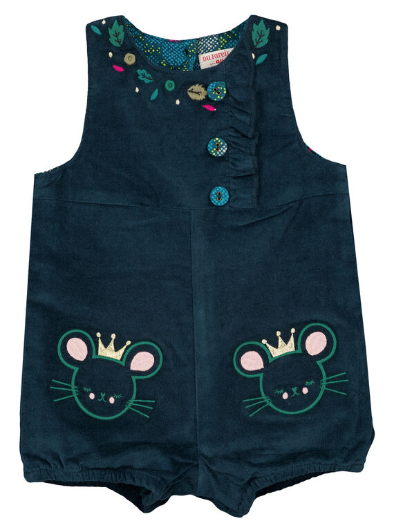 Pelele de color turquesa para niña recién nacida GITUSAL / 19WG09Q1SAC714