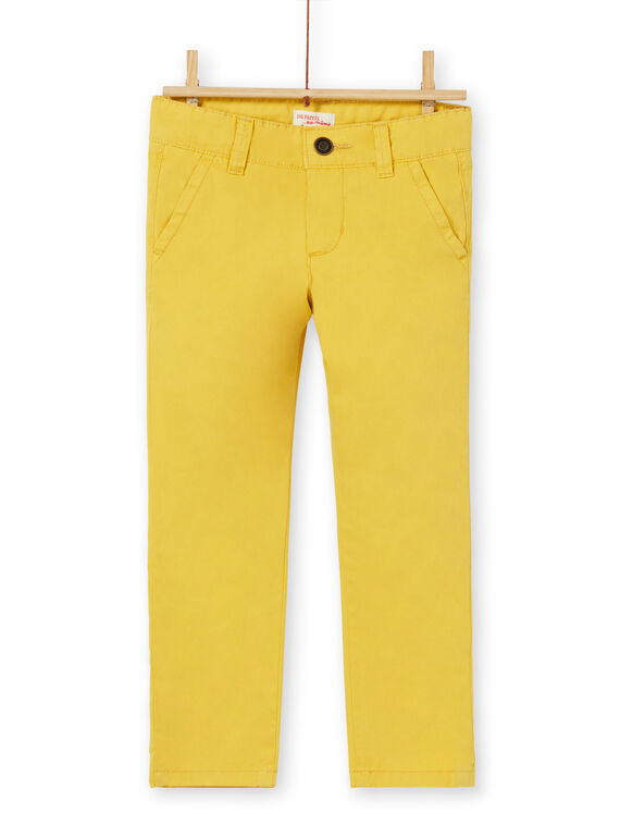 Pantalón chino amarillo de algodón para niño LOJOPACHI1 / 21S90231PAN102