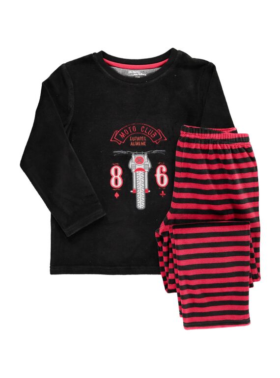 Boys' velour pyjamas BGPYJMOTO / 17WH12K5PYJ090