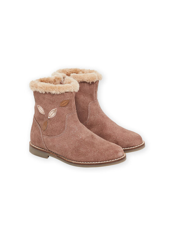 Botas forradas irisadas de piel de serraje PABOTTFEUIL / 22XK3594D10030