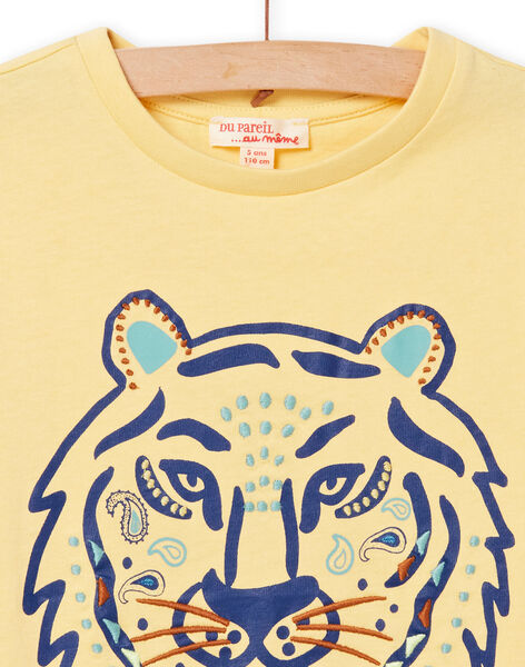 Camiseta vainilla con estampado de león para niño NOBATI / 22S90211TMC114