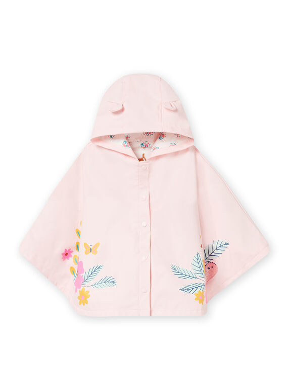 Capa de color rosa empolvado para bebé niña NIGACAP / 22SG09D1CPED327