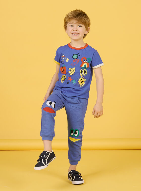 Pantalón de chándal de color azul para niño NOLUJOG / 22S902P1JGB702