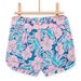 Short azul petróleo con estampado floral para bebé niña