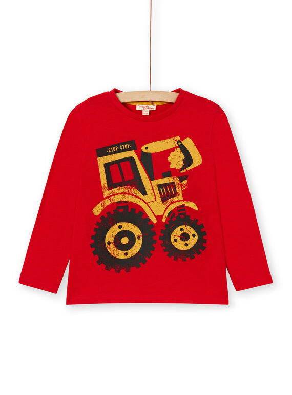 Camiseta roja de algodón para niño LOJOTEE3 / 21S90232TML050