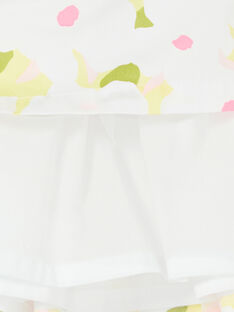 Falda blanca y verde con estampado floral LAJAUJUP2 / 21S901O1JUP000
