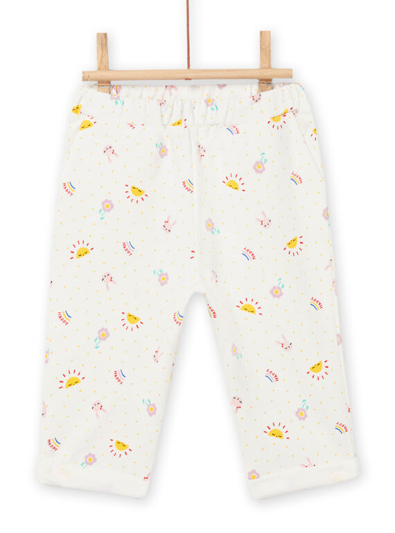 Jogging de color crudo con lunares y estampado de fantasía para bebé niña NILUBAJOG / 22SG09P1JGB001