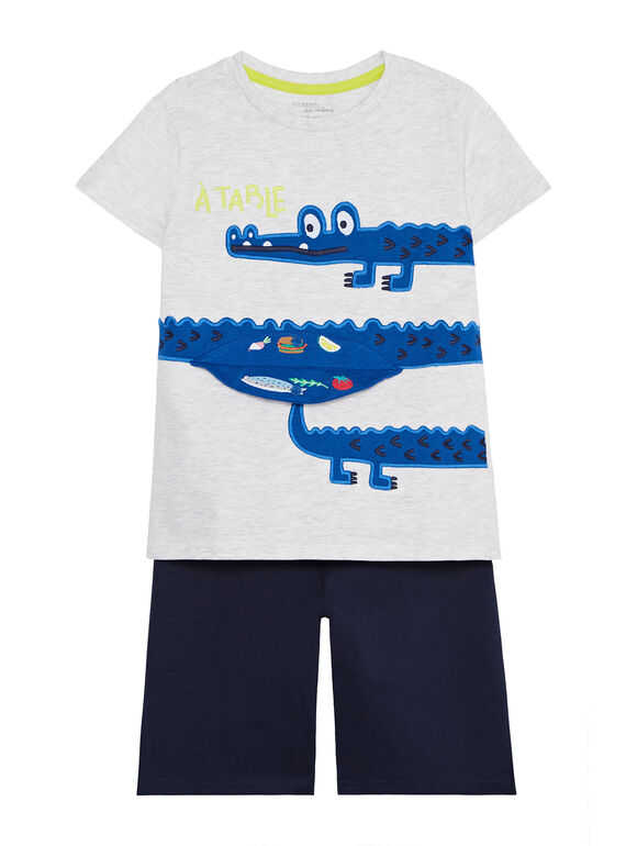 Pijama corto de punto fino para niño JEGOPYCROC / 20SH1221PYJJ920