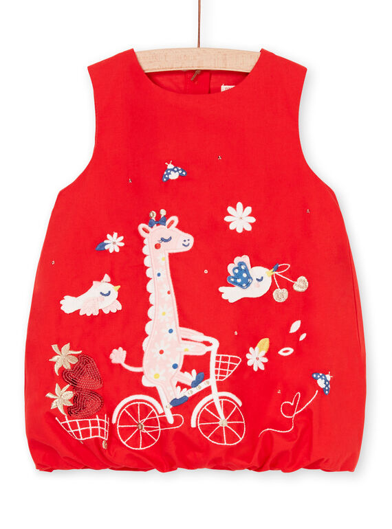Vestido rojo para bebé niña LICANROB4 / 21SG09M2ROBF505