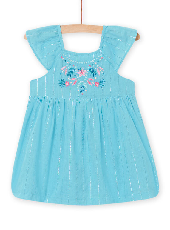 Vestido azul para bebé niña NIFICROB2 / 22SG09U1ROB204