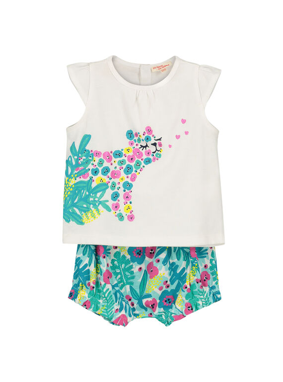 Conjunto de camiseta de tirantes y cubrepañal para bebé niña FIPLAENS2 / 19SG09P2ENS000