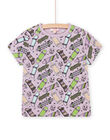 Camiseta de manga corta con estampado de skate rosa POKATI / 22W902L1TMCH706