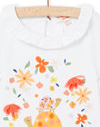 Camiseta blanca para bebé niña NIHOBRA / 22SG09T1BRA000