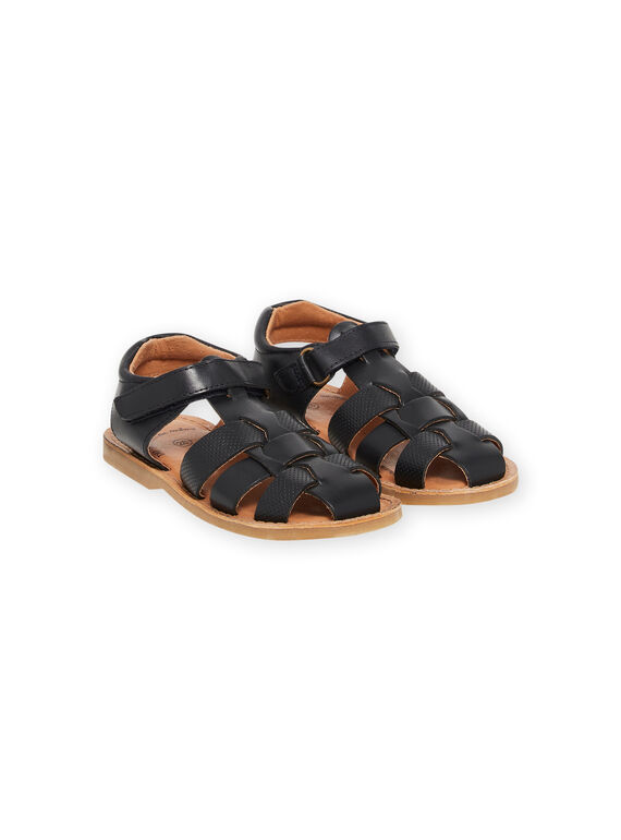 Sandalias de piel azul marino para niño NOSANDMARC / 22KK3646D0E070