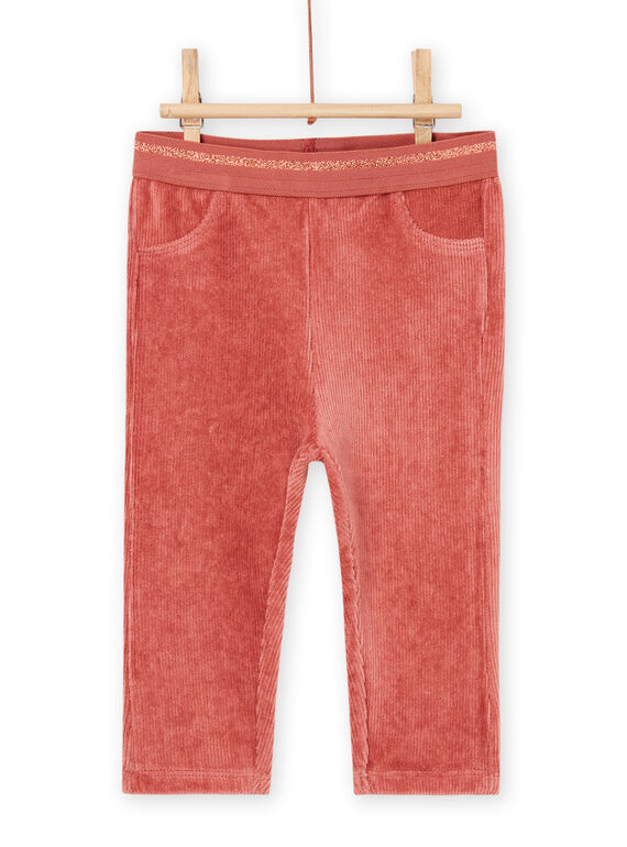 Pantalón rosa de terciopelo PIRHUPAN2 / 22WG09Q1PAND332