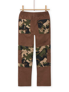 Pantalón multibolsillos con estampado militar para niño MOSAUPAN / 21W902P1PANI807
