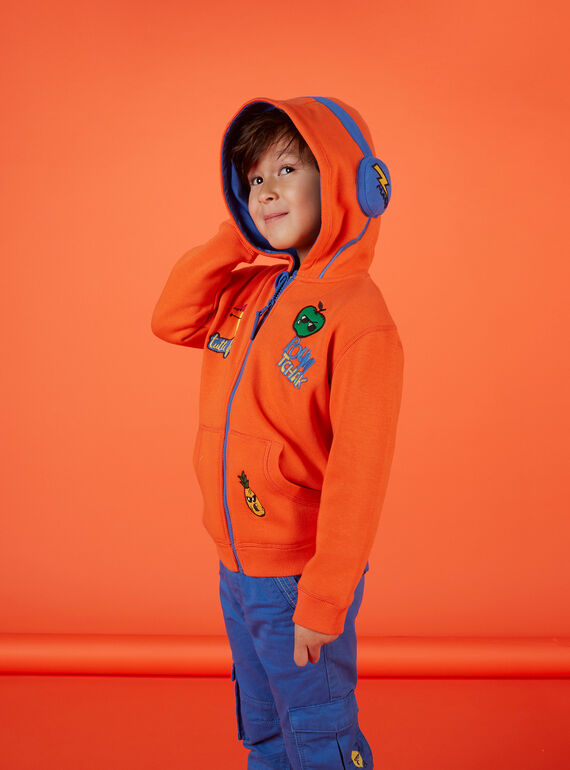 Chaqueta cálida en el interior de color naranja para niño JOVIGIL / 20S902D1GIL406