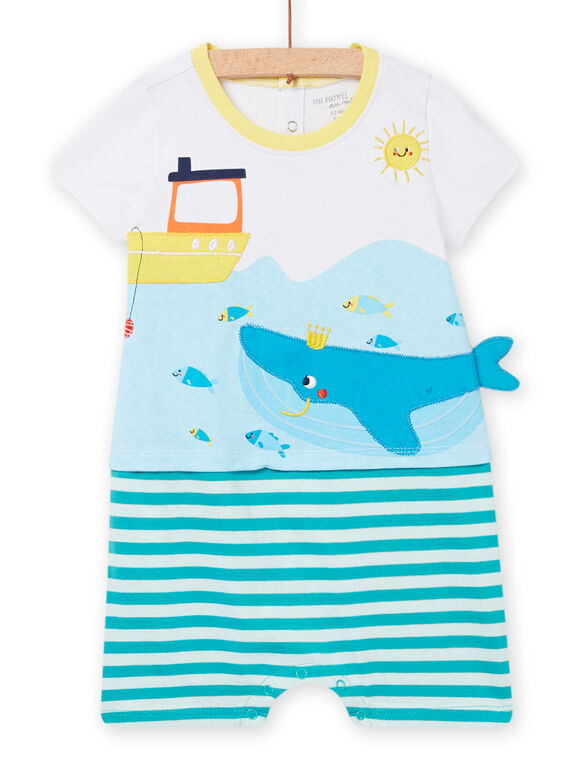 Mono con estampado marino y rayas para bebé niño NEGAGREMER / 22SH14H2GRE000