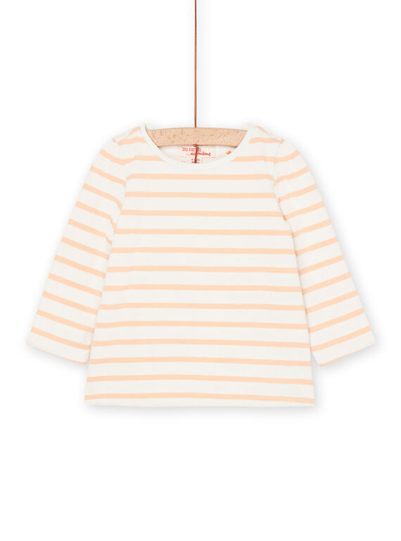 Camiseta blanca y naranja reversible RIMAGTEE / 23SG09T1TML001