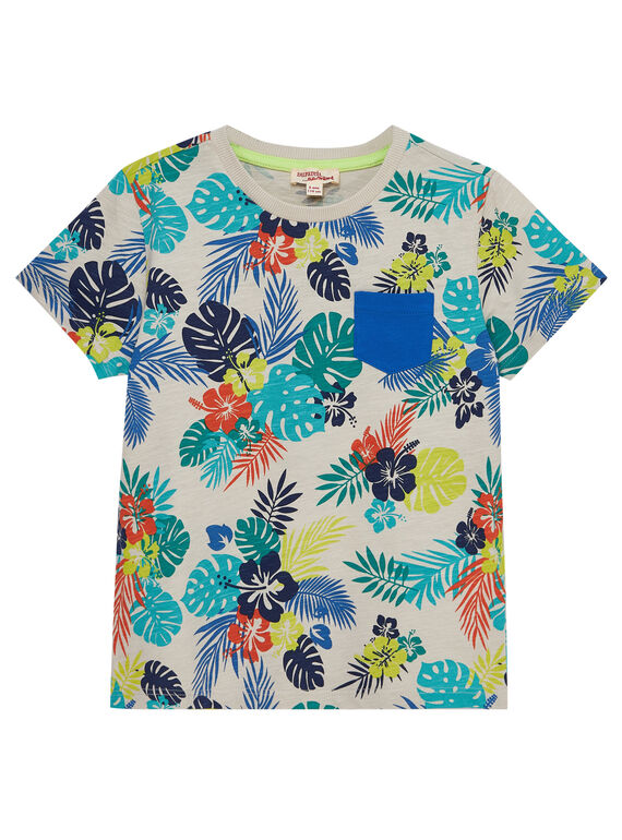 Camiseta de manga corta con estampado tropical para niño JOMARTI6 / 20S902P1TMCI811