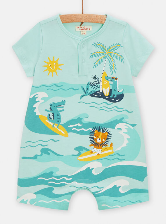 Mono azul con estampado de animales surfistas para bebé niño TUPLACOM / 24SG10S1CBL000