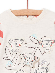 Camiseta de manga larga de rayas, para bebé niño LUPOETEE2 / 21SG10Y2TMLA011