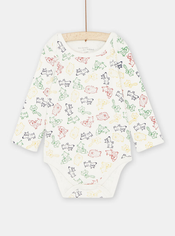 Body multicolor con estampado animales para bebé niño SEGABODAOP / 23WH1462BDL001