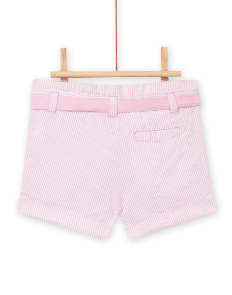 Short rosa de rayas para bebé niña NIFICSHO2 / 22SG09U1SHOD303