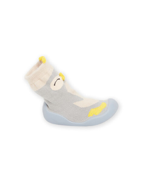 Patucos estilo calcetín con dibujo de pingüino y suela flexible PUCHO7PING / 22XK3845D08C218