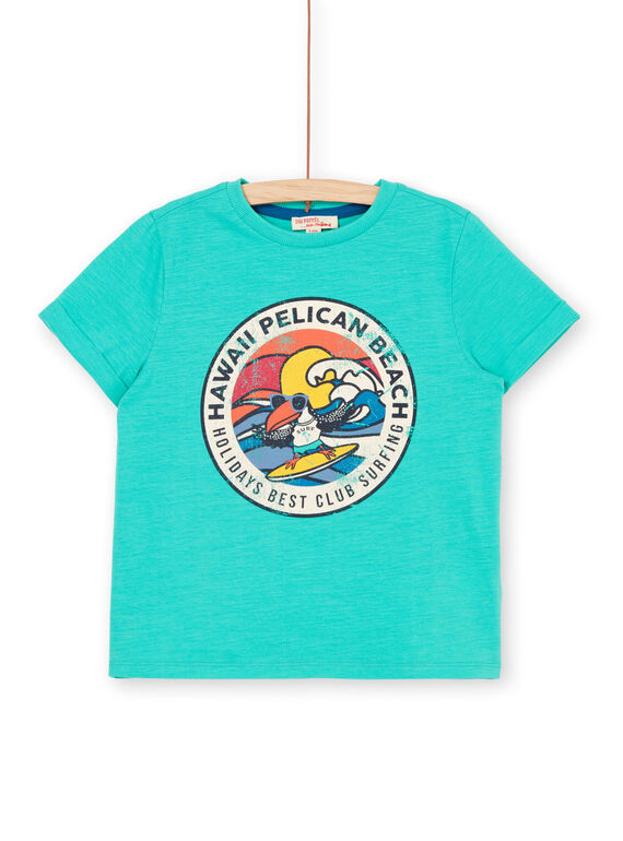 Camiseta de manga corta de color verde, para niño LOBONTI6 / 21S902W1TMC600