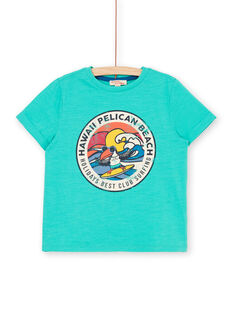 Camiseta de manga corta de color verde, para niño LOBONTI6 / 21S902W1TMC600
