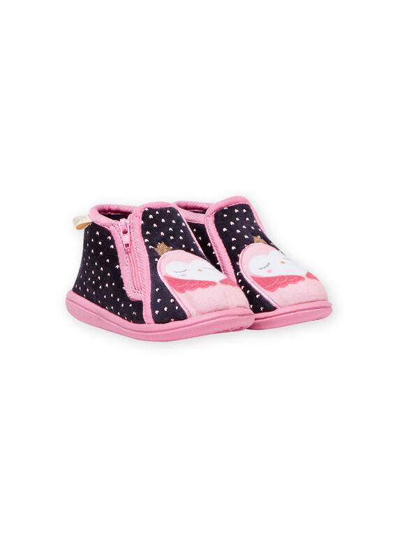 Patucos azul marino con estampado de búho para bebé niña MIPANTCHOU / 21XK3731D0A070