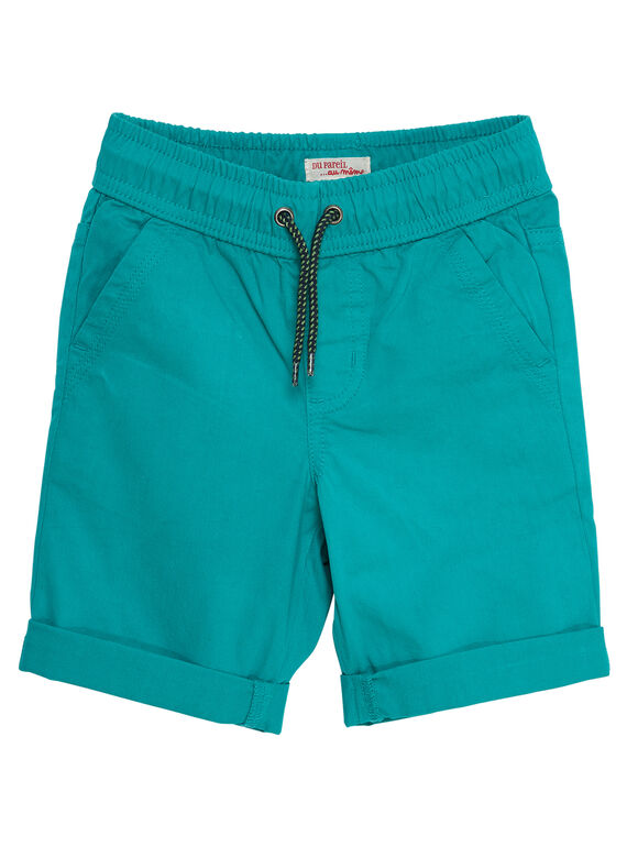 Bermudas lisas de color verde para niño JOJOBERMU4 / 20S902T3D25630