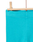 Leggings elásticos de color azul turquesa para bebé niña NYIJOLEG2 / 22SI0963CAL202