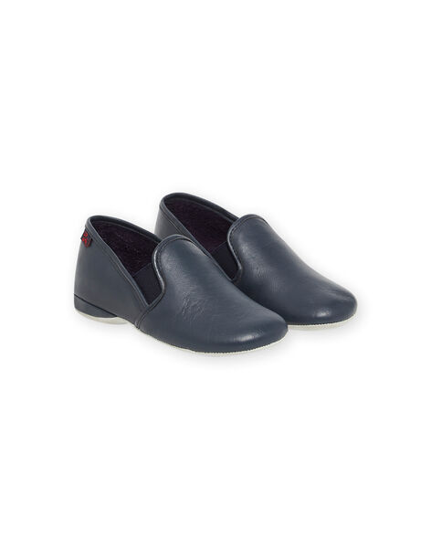 Zapatillas de casa de piel azul marino para niño NOBEAUFILS / 22KK3651D0B070