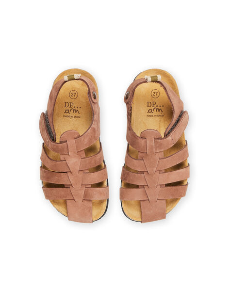 Sandalias de piel de color marrón RONUBROWN / 23KK3661SLB802