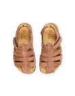 Sandalias de piel de color marrón RONUBROWN / 23KK3661SLB802
