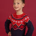 Jersey de punto con estampado jacquard de colores para niña