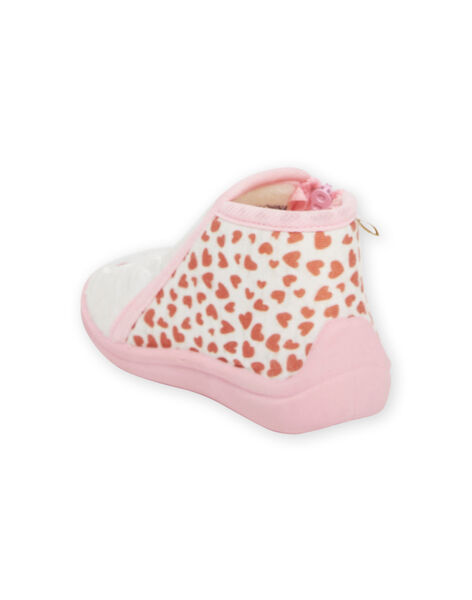 Botines beige y rosa con estampado de jirafas para bebé niña NIPANTGIRAFE / 22KK3721D0A080