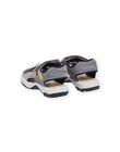Sandalias de piel de serraje de color gris ROSANDSOFT / 23KK3662D0E940