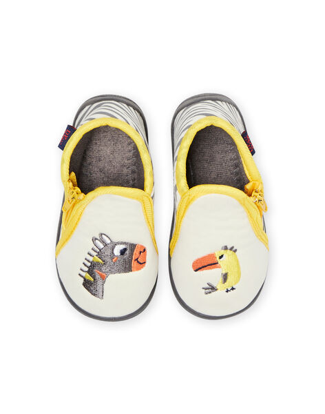 Botas gris jaspeado, gris y amarillo de rayas para bebé niño NUPANTZEBR / 22KK3822D0A943