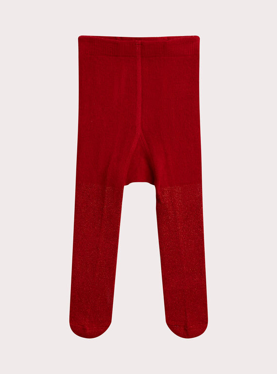 Medias rojas con lentejuelas para niña  VYIJOCOLU4 / 24WI09H4COLF503