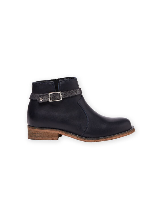 Boots de color azul marino de piel para niña MABOOTREP / 21XK3552D0D070