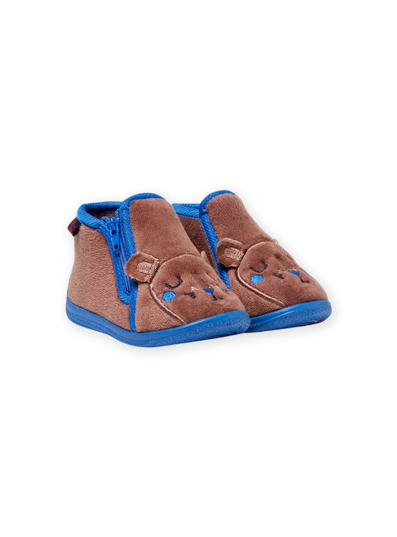 Patucos de color topo con estampado de león para bebé niño MUPANTLION / 21XK3833D0A803